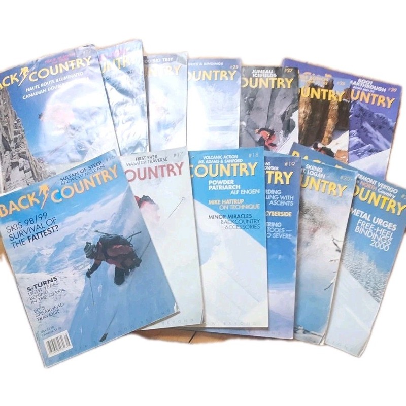 Back Country Backcountry Magazine Skiing Ski. Issues 16-25 & 27-29. 1998-2001