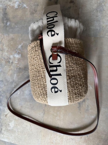 Chloé kleine Damen Kordelzug Korb Schultertasche Handtasche woody natur braun - Bild 11 von 24