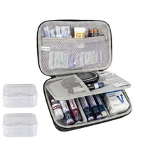 Diabetic Supplies Hard Travel Case Diabetes Storage Organizer for Glucose M...