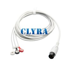 General 6pin 3Leads AHA ECG Cable Snap AHA Compatible Zoll Mindray CSI Nellcor