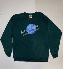 Planet Hollywood 90s Las Vegas Crewneck Sweatshirt Green Made in USA Size XL