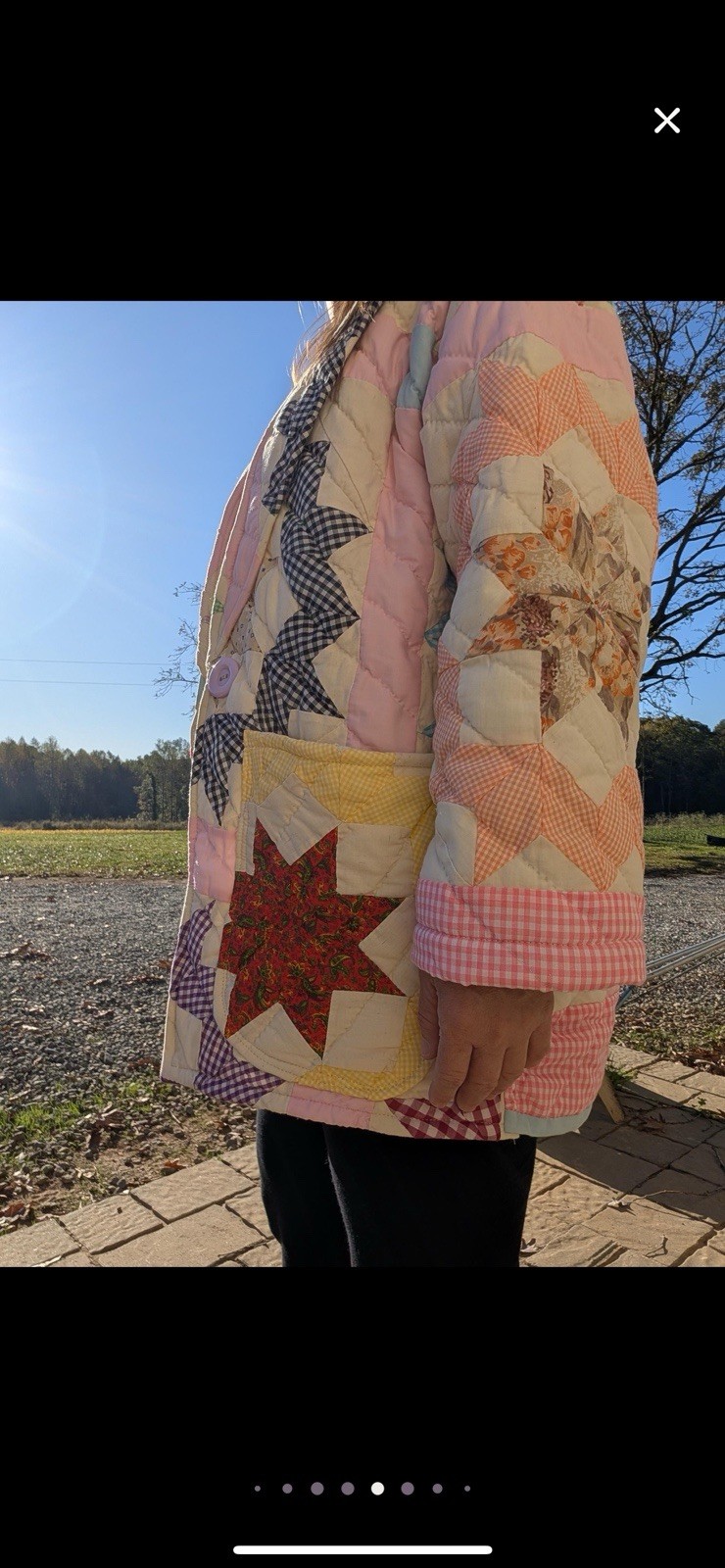Handmade repurposed Patchwork Quilted Jacket Pink… - image 3