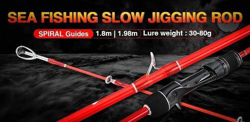Fast Fishing Rod 2.1m Carbon Rod 2 Tips Spinning Rod Casting Light Jigging Rod - Picture 8 of 14