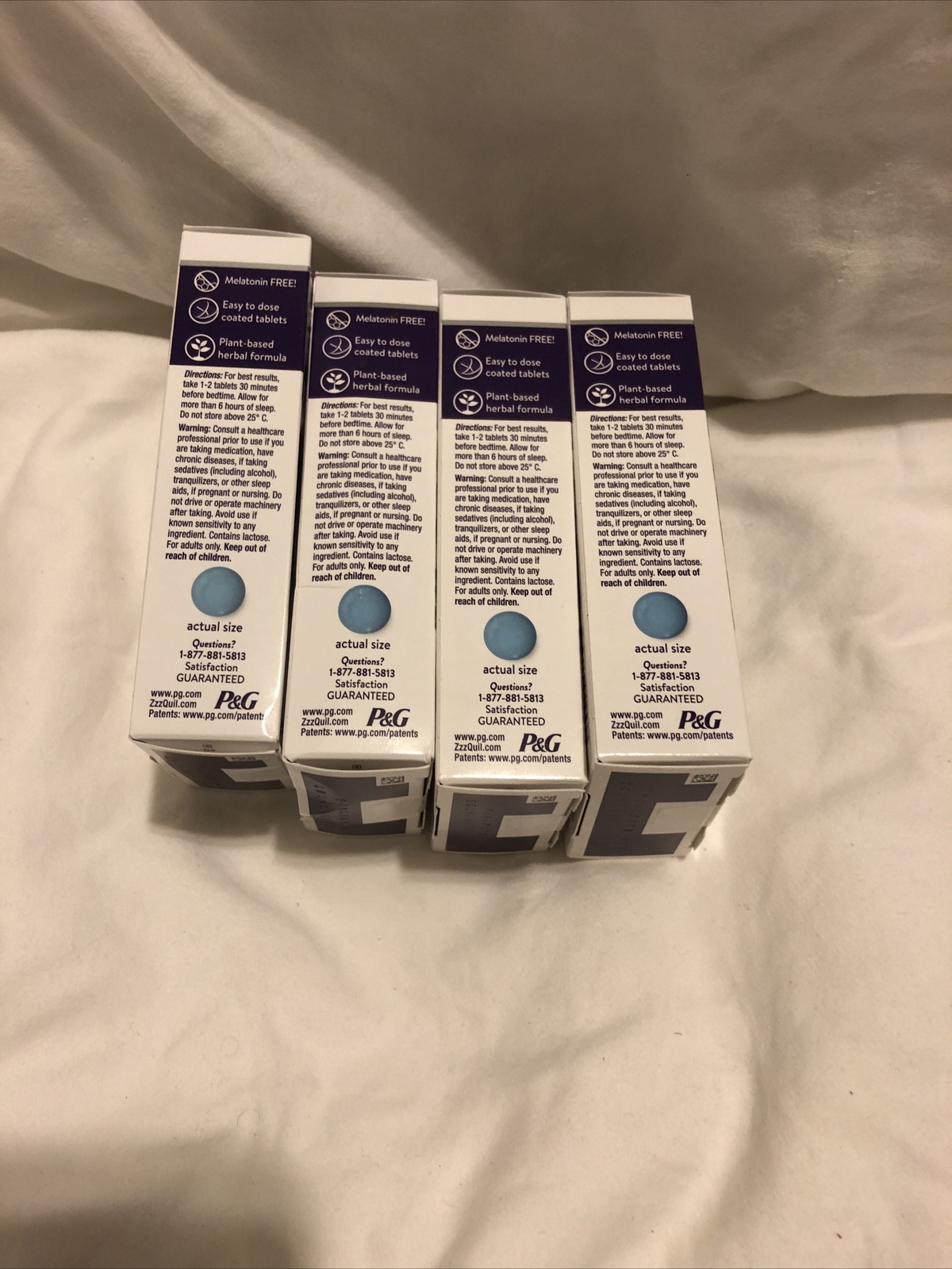 Lot Of 4 Vicks ZzzQuil Pure Zzzs Restorative Herbal Sleep 80 Tabs Exp 9