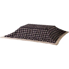 Kotatsu Table Futon Blue Plaid Quilt Comforter KK-104BL Azumaya F'Kolme-USA NEW