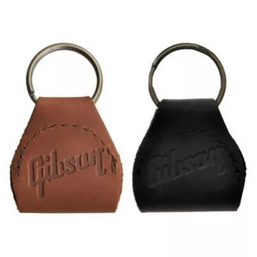 GIBSON Premium Leather Guitar Pick Holder Keychain