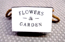 Rustic Metal Basket Storage Flowers & Garden Farmhouse Decor Rope Handles