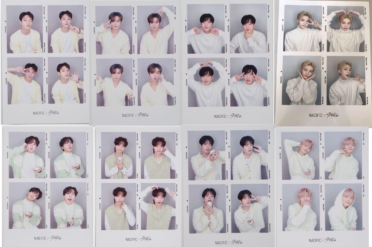 ナシフィック straykidsコラボ トレカ 証明写真 4カット Stray Kids NACIFIC 15th SKZ Studio Photobooth Edition