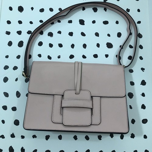 Borse In Pelle Made in Italy Genuine Leather. Pale pink shoulder bag | eBay