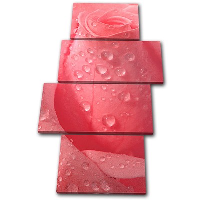 Impression Sur Toile Design Floral Rose - Décoration Murale Moderne - Couleur Marron - Par Bold Bloc Design