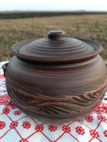 Big Pot Handmade Ceramic Baking Dish Saucepan Clay Cooking Pan Organic Ceramics - Picture 3 of 12