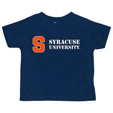 Two Feet Ahead NCAA Syracuse Orange Children Unisex Short Sleeve Tshirt,56,Navy