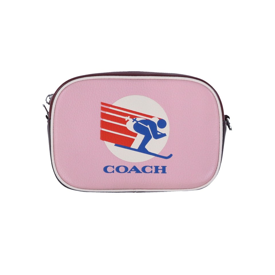 Coach Mini Jamie Camera Bag Detachable Strap Adjustable Purse Pink Wine