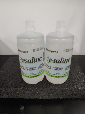 2pcs HONEYWELL 800577528 Eyesaline Eyewash 32 fl oz Sterile Isotonic Solution