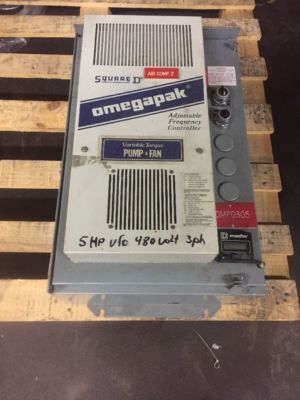 Square D Omegapak Variable Frequency Controller 5Hp Type 1AVG4P 480V *Warranty*