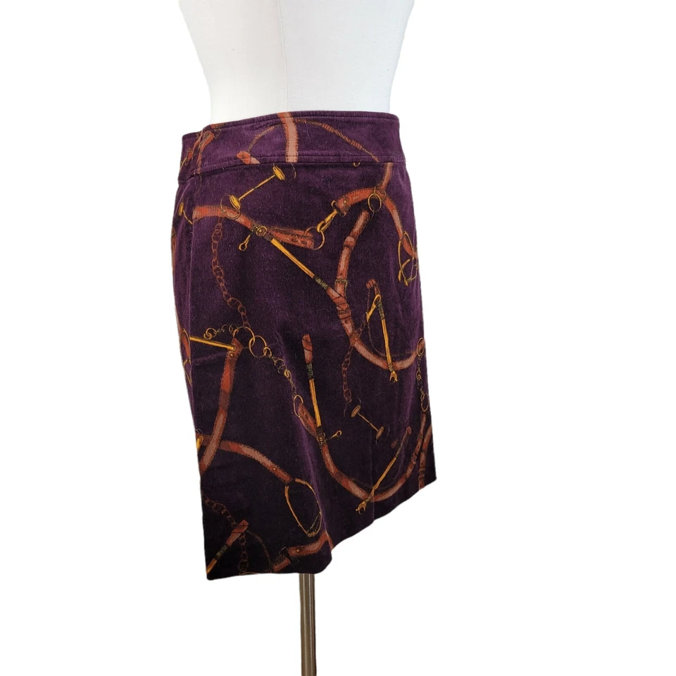 Falda Talbots Talla 6 Terciopelo Pana Royalcore Dark Academia Ecuestre Línea A Foto 4 de 4