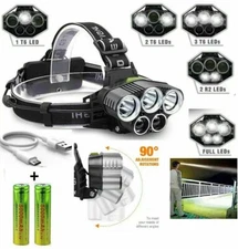 Super Bright LED Headlamp Rechargeable Head Light Flashlight Torch Lamp USA