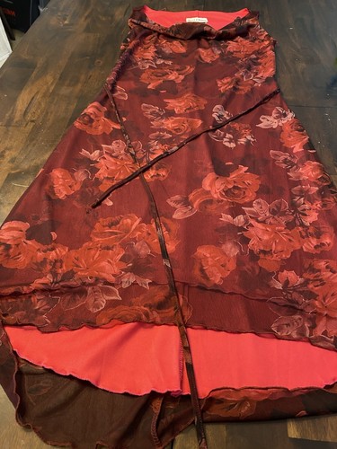 just choon burgandy floral dress