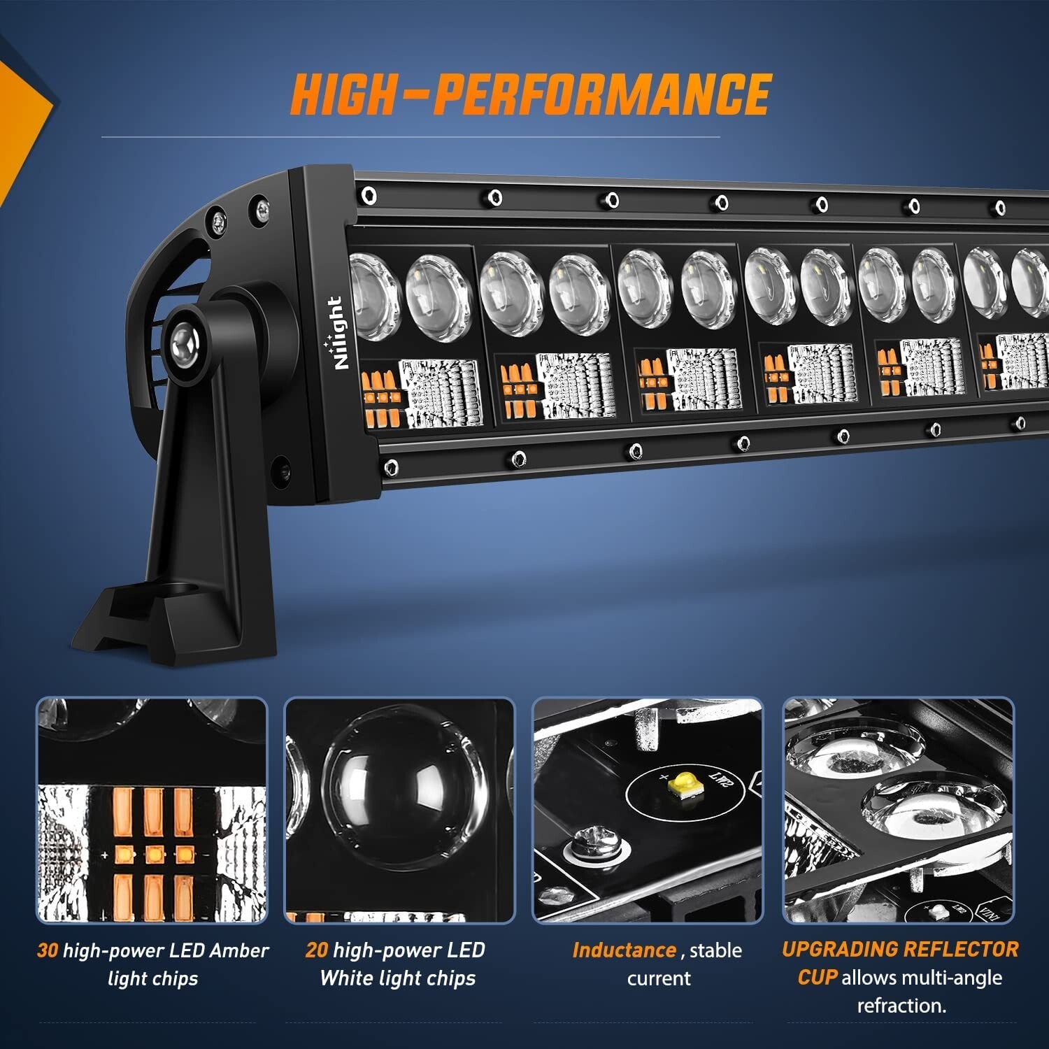 Nilight LED Light Bar 7D 22Inch 150W Spot Flood Combo LED Driving