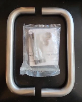 Hager 13G US32D HC Round Push/Pull Handle Contemporary Brushed Aluminum 8" GSHF3