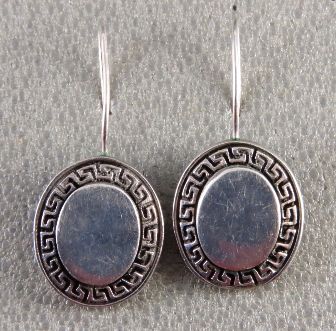 STERLING SILVER Super Unique DANGLE EARRINGS Flat… - image 4