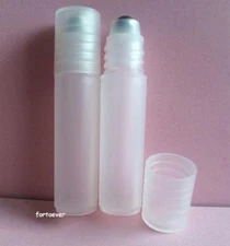 New 5pcs Refillale 5ml Roller Ball Bottle  Liquid Bottles & Translucent lid
