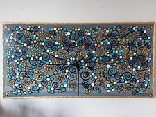 QUADRO DIPINTO A MANO ALBERO DELLA VITA e DELL'INFINITO  1 metrox50x4cm RIF312