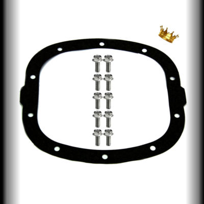 Chrome Rear Differential Cover Gasket & Bolt Kit For Chevy/GMC/Pontiac/Oldsmobile 10-Bolt Axles