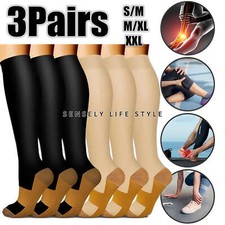 Women's Plus Size Compression Socks Wide Calf 15-20mmHg Graduated Compression