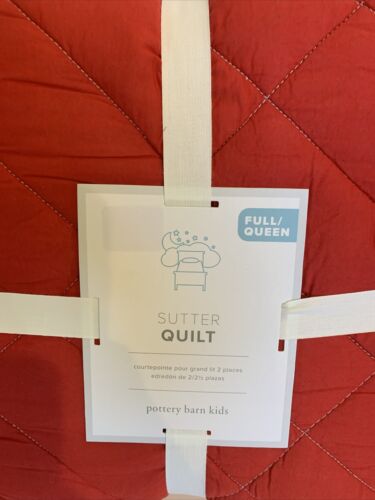 Pottery Barn Kids Red Sutter Quilt Full Queen - Picture 2 of 4
