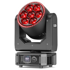 7x50W LED RGBW Bee Eye Beam WASH Zoom Moving Head DJ Light DMX512 Stage Lighting