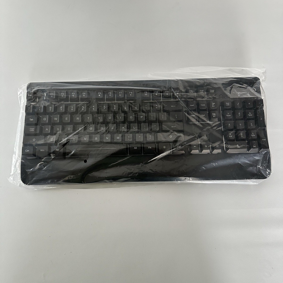 Black USB-A Full Size Wired Gaming Keyboard js268 With RGB