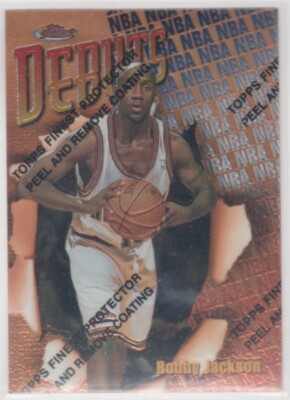 1997-98 Finest #111 Bobby Jackson B e w/coating unpeeled RC Rookie