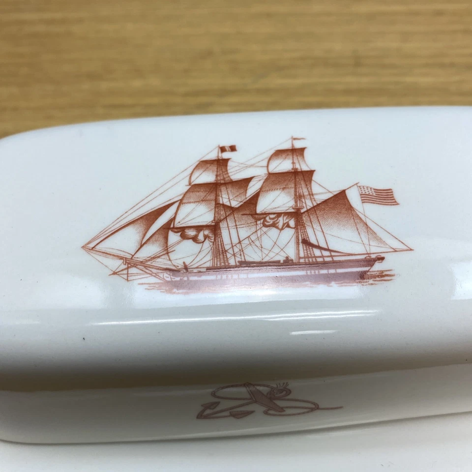 Spode Trade Winds Blue Butter Dish - Image 4 of 4