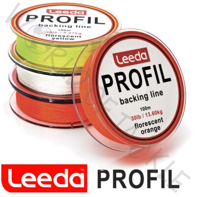 Leeda Profil Fliegenschnur Backing Line 100m 20LB/30LB 3 Farben Forellen-/Lachsangeln