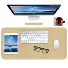 ‎Leather Mouse PadExtended Desk Pad for Keyboard and Mouse Non-Slip Study Des...