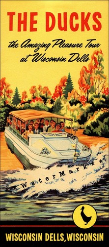 The Ducks Pleasure Tours 1950s Wisconsin Dells Vintage Poster Retro Style Print - Picture 4 of 4