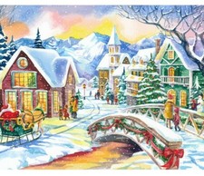 Paint By Numbers Kit Christmas Santa Snow 40CMx50CM Canvas