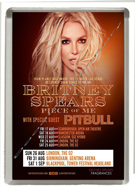 Britney Spears - Piece of Me - Tourdaten 2018 - Kühlschrankmagnet 90mm x 60mm 