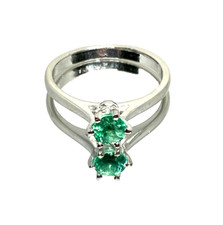 0.2 ct. Natural Colombian Emerald Ring - Size 6 -  250 Value