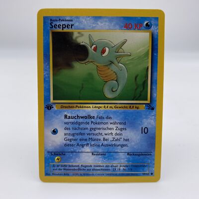 Pokémon Seeper 49/62 DE 1. Edition Common Fossil 1999