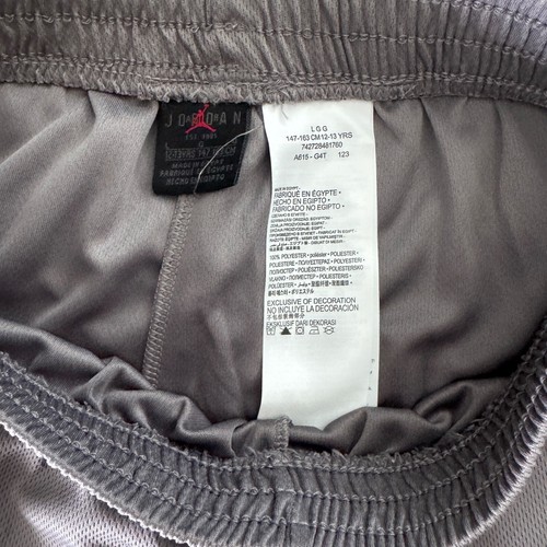 Nike Air Jordan Mesh Shorts Jumpman Wrap Basketball Gunsmoke Gray Boys Large - Picture 4 of 5