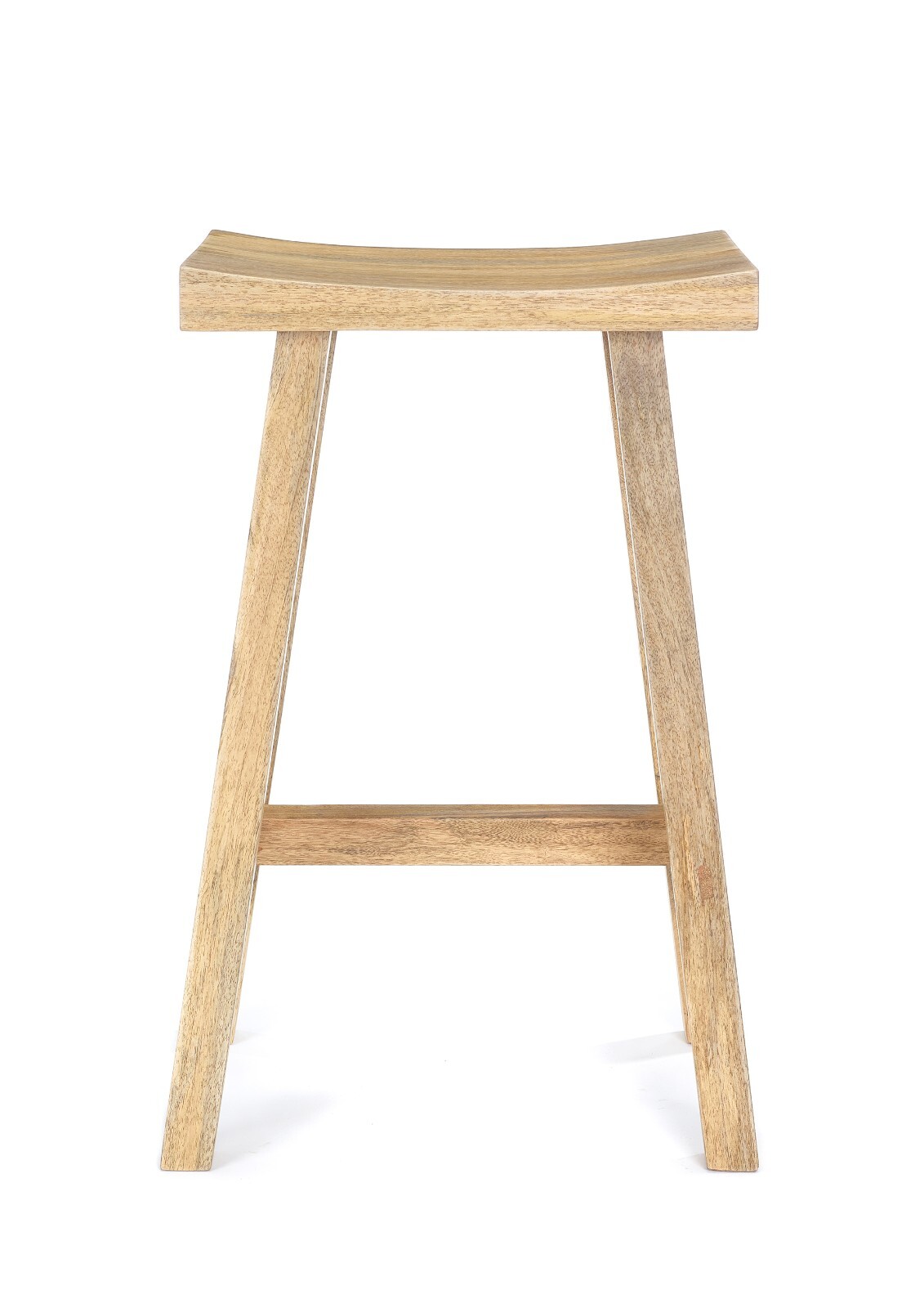 Solid Mango Wood Breakfast Bar Kitchen Pub Café Stool Wooden H 70 x W 43 x