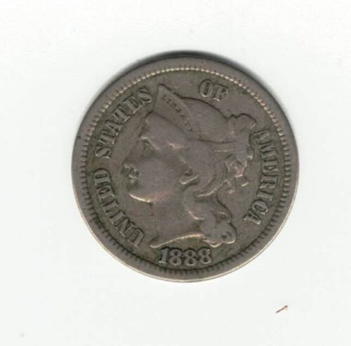 1888 Three Cent Nickel Coin - ONLY 36,501 MINTED!!!