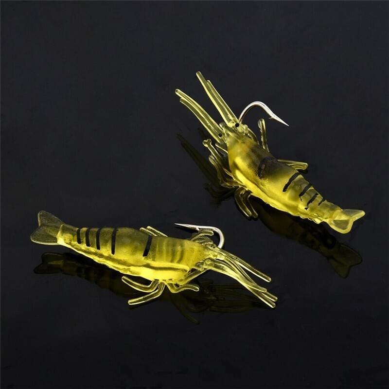 5pcs pack professional simulate shrimp fishing lures for catch fish Nomad Design Live OPS Switcher 5" Lure - 3 and sharp BKK hooks make fishing easy for beginners and pros. 5 Pcs Lures Bait Shrimp