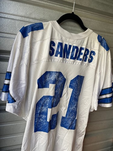 Vintage 1990's Wilson Deion Sanders Dallas Cowboys Jersey NFL Football USA Sz L - Picture 13 of 18