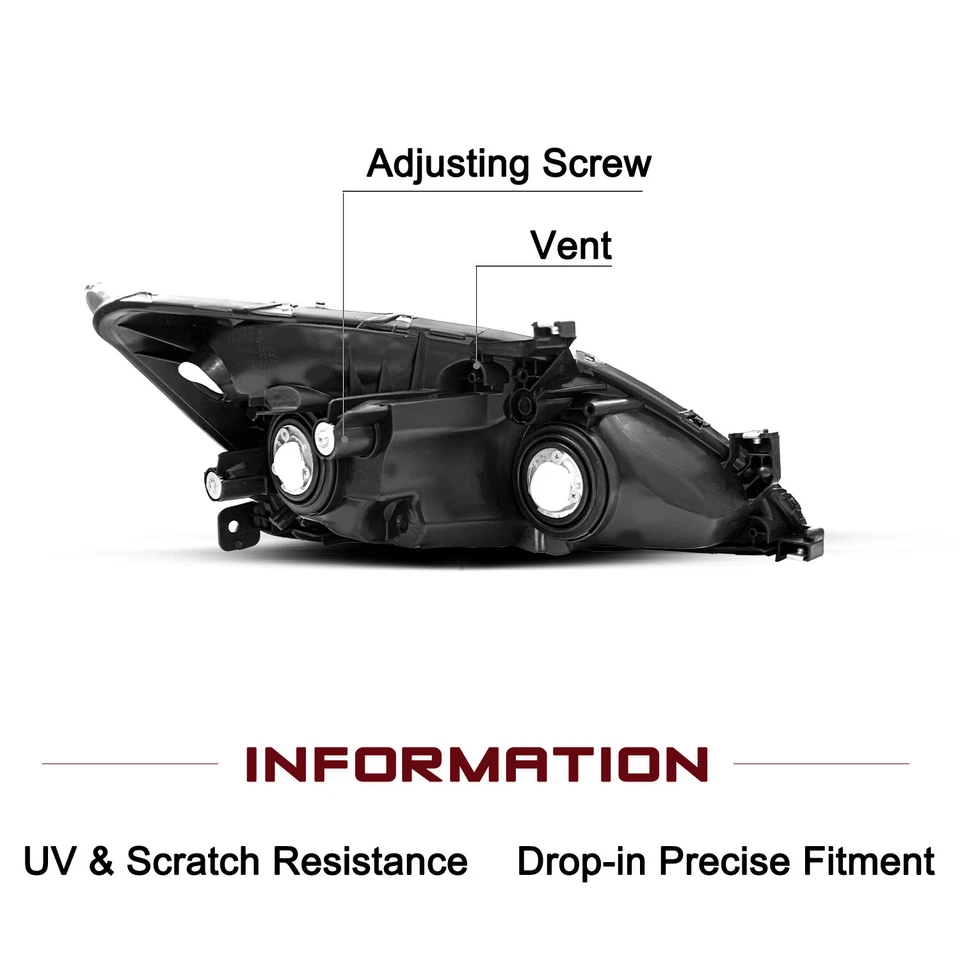 Par de montaje de faros cromados ámbar de 2/4 puertas para Honda Accord 2003-2007 Foto 3 de 4