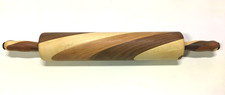 Handcrafted Handled 4 Tone Layered Wood Rolling Pin Kitchen Artistry