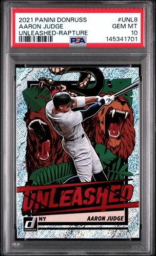 2021 Panini Donruss AARON JUDGE Unleashed #UNL8 Rapture PSA 10 - LOW POP - RARE