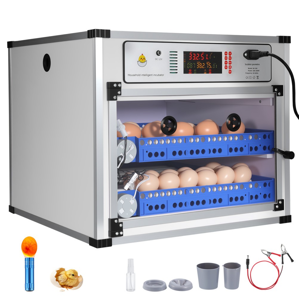 136 Egg Incubator Digital Hatcher w/ Automatic Temperature & Humidity Control